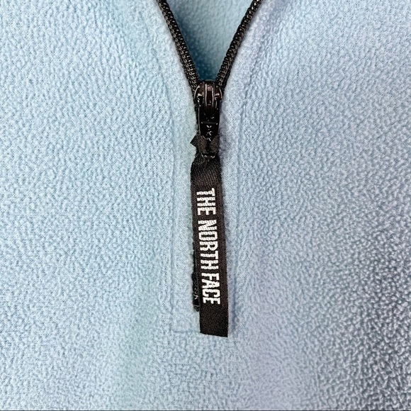 The North Face Blue Fleece Polartec 1/4 Zip Pullover L - Picture 3 of 4